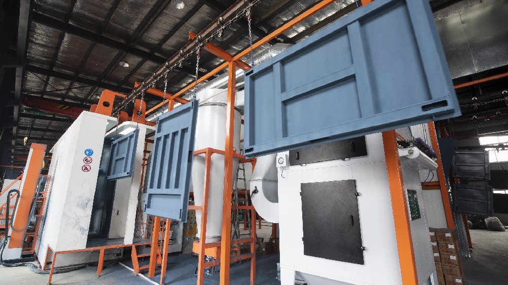 拋丸噴塑生產(chǎn)線(xiàn)